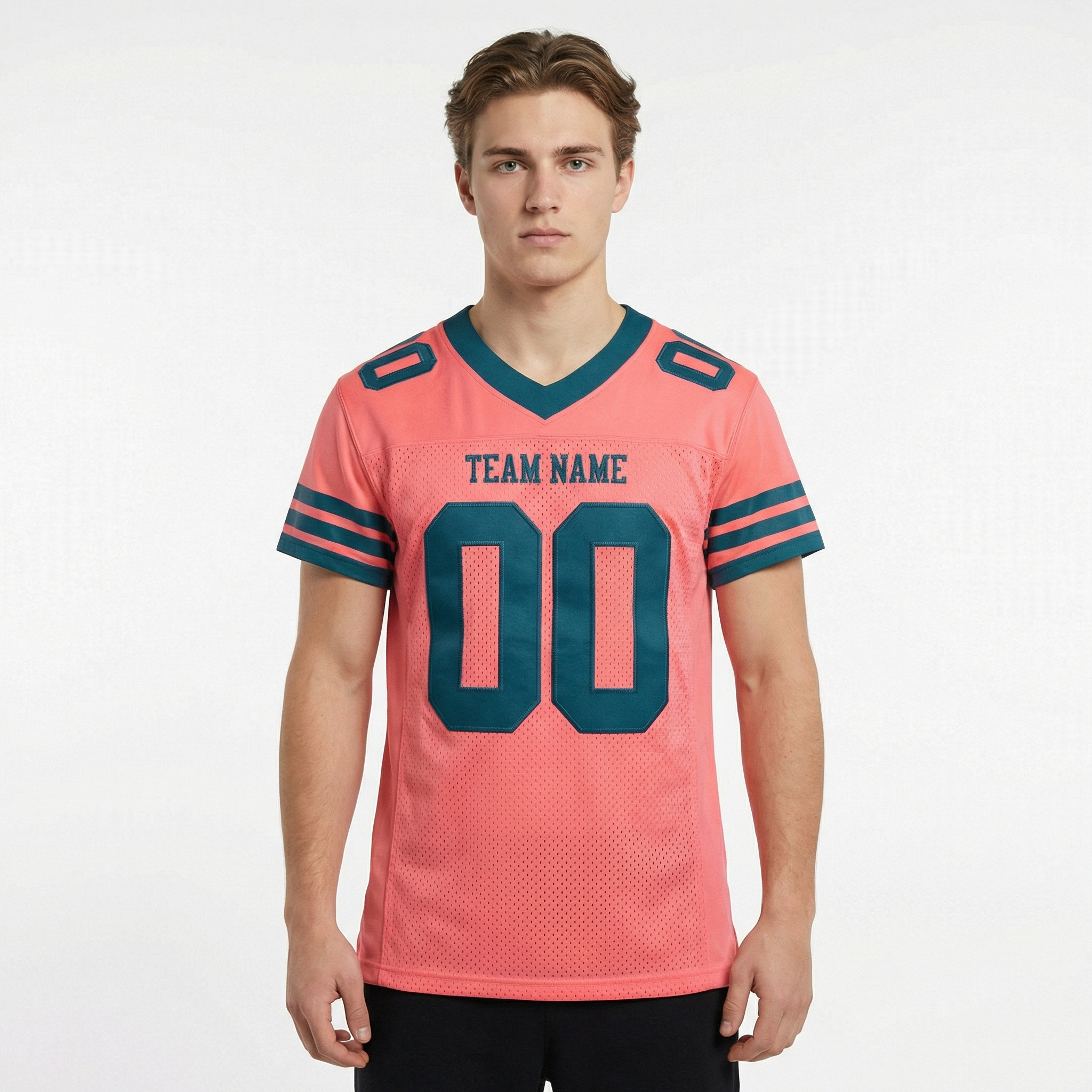 Custom Pink & Teal Football Jersey