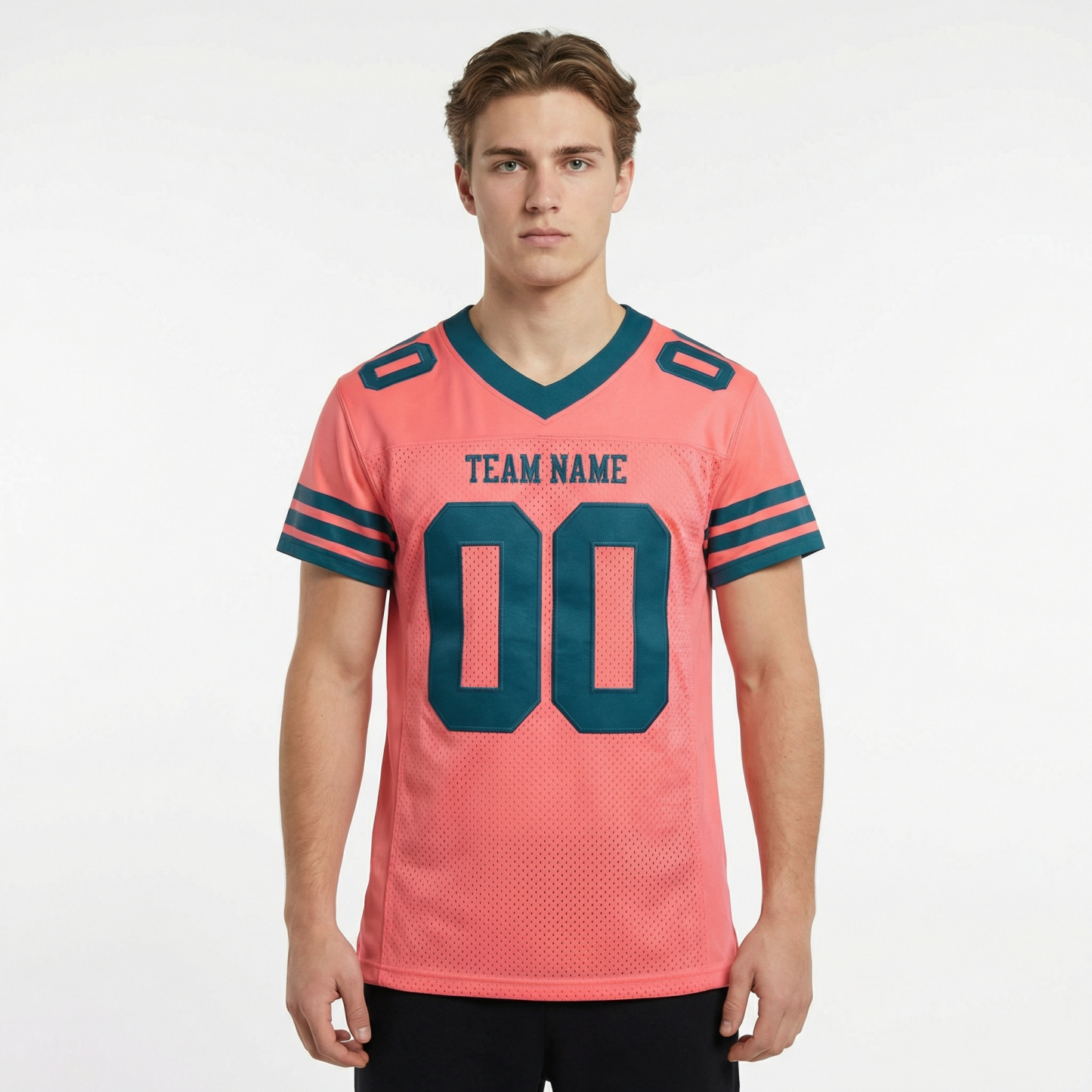 Custom Pink & Teal Football Jersey