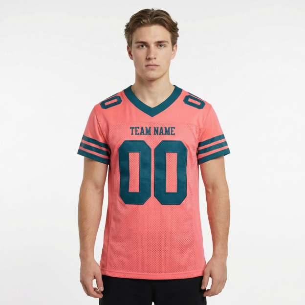 Custom Pink & Teal Football Jersey