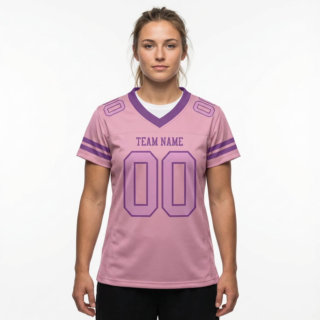 Custom Pink & Purple Football Jersey
