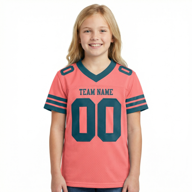 Custom Pink & Teal Football Jersey