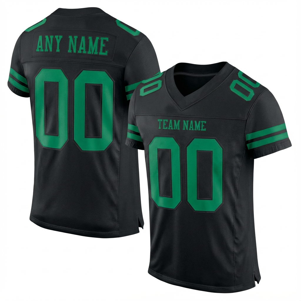 Custom Black & Green Football Jersey