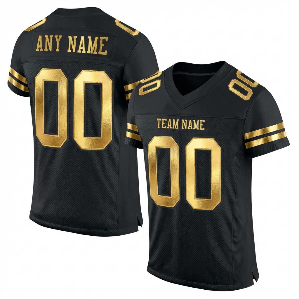Custom Black & Gold Football Jersey