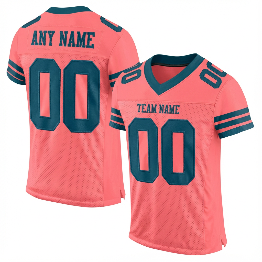 Custom Pink & Teal Football Jersey