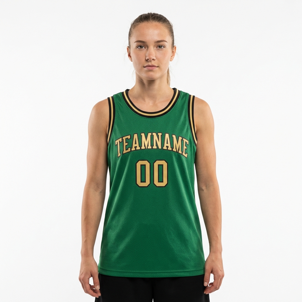 Custom Kelly Green & Gold/Black Basketball City Edition Jersey