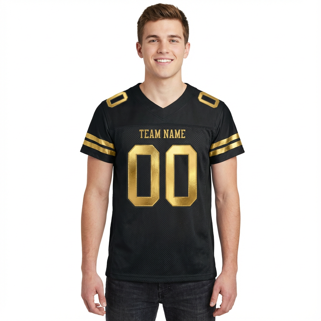 Custom Black & Gold Football Jersey