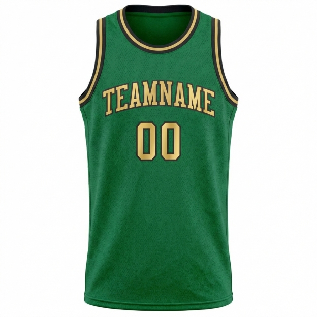 Custom Kelly Green & Gold/Black Basketball City Edition Jersey