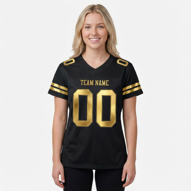 Custom Black & Gold Football Jersey