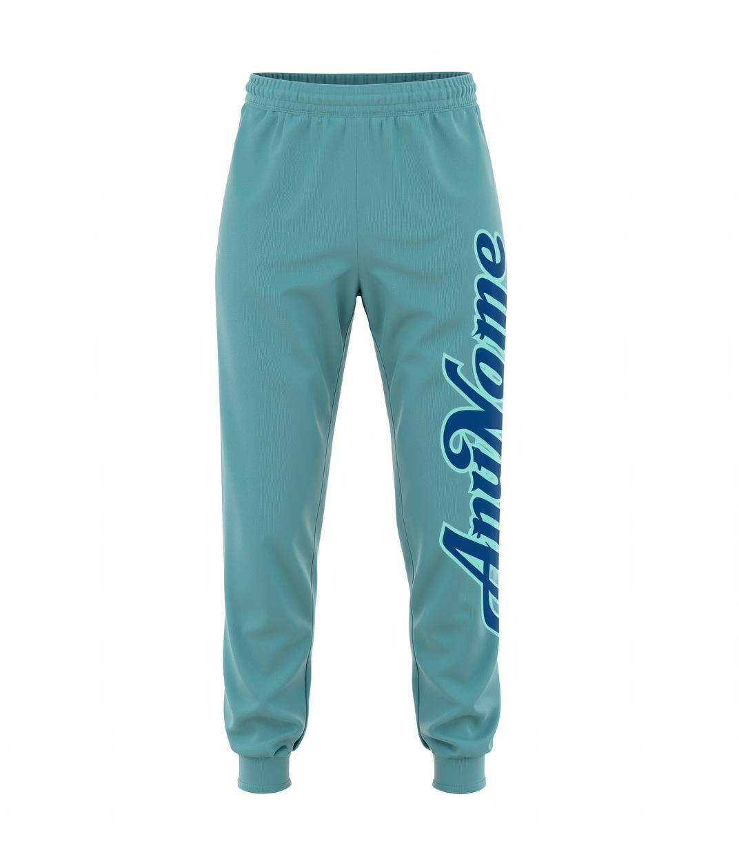 Custom Light Blue & Royal/White Fleece Jogger Sweatpants
