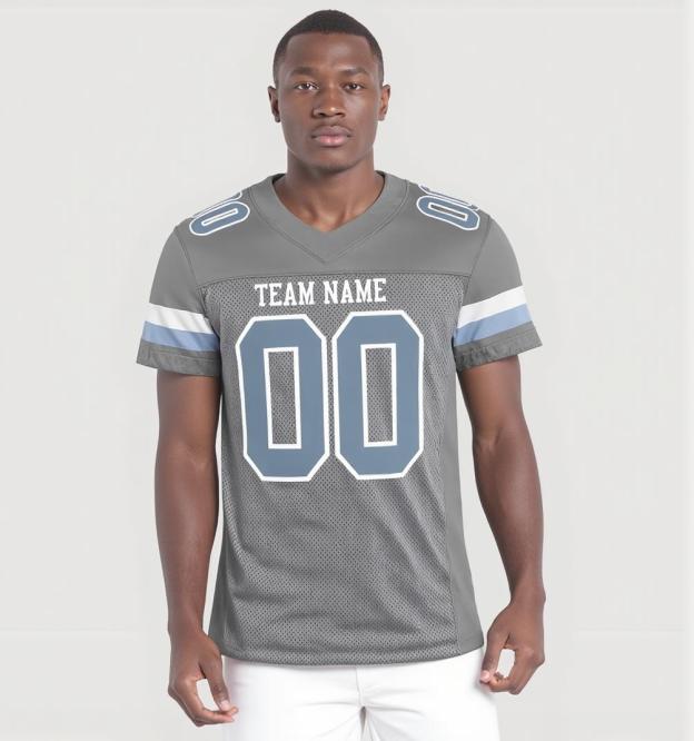 Custom Grey & White Football Jersey