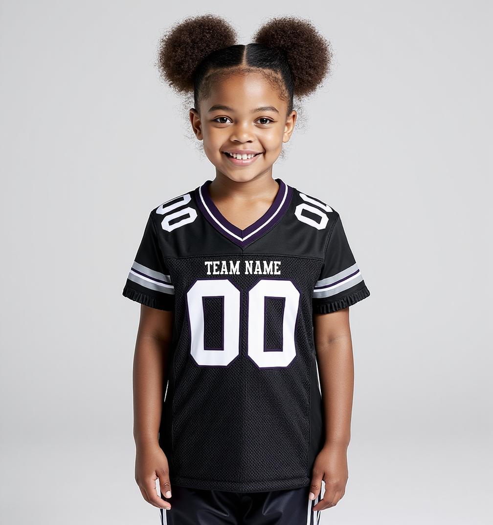Custom Black & White Football Jersey