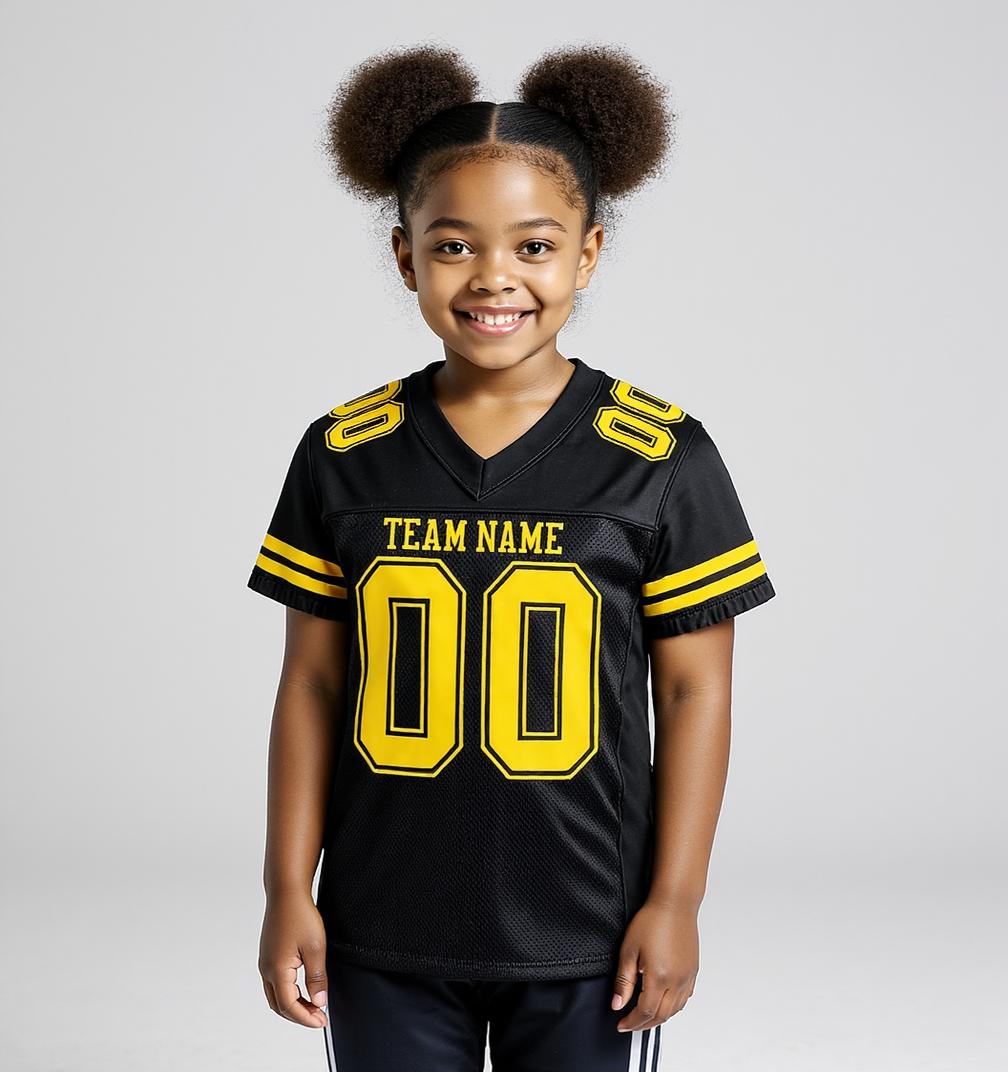 Custom Black & Gold Football Jersey