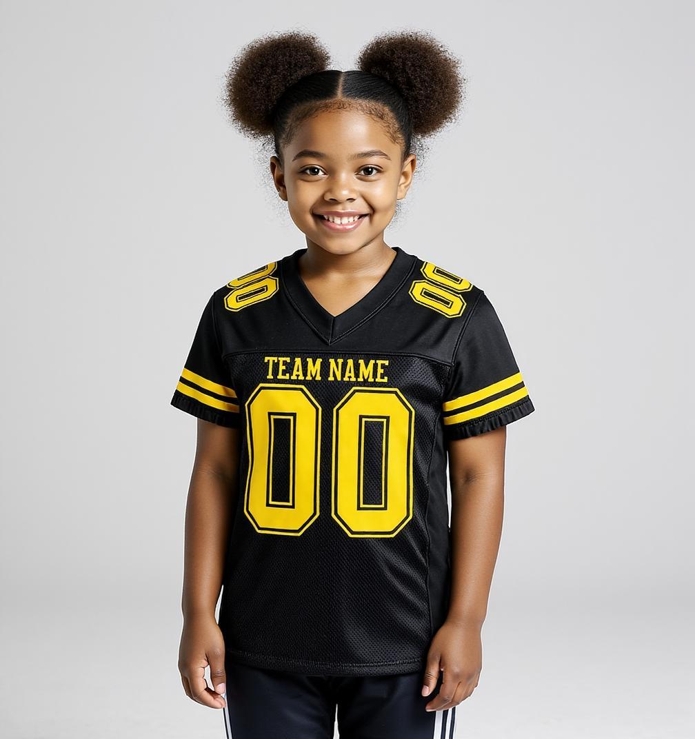 Custom Black & Gold Football Jersey