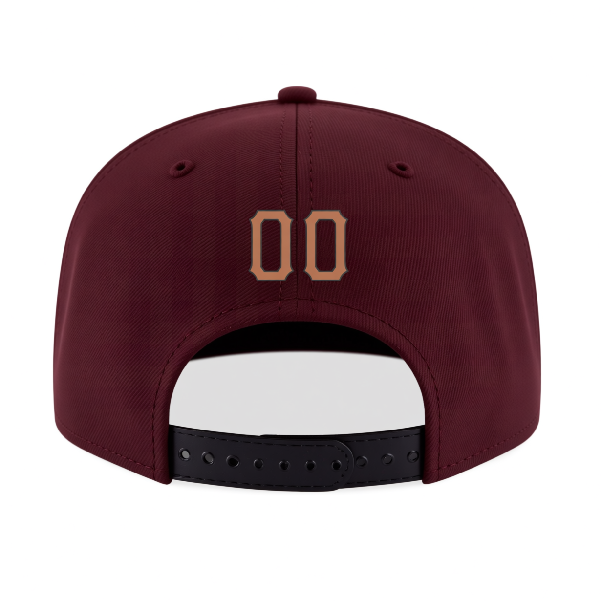Custom Burgundy & Pink/Dark Grey Stitched Adjustable Snapback Hat