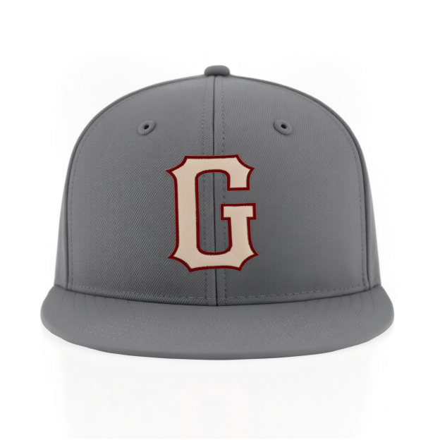Custom Dark Grey & Pink/Burgundy Stitched Adjustable Snapback Hat