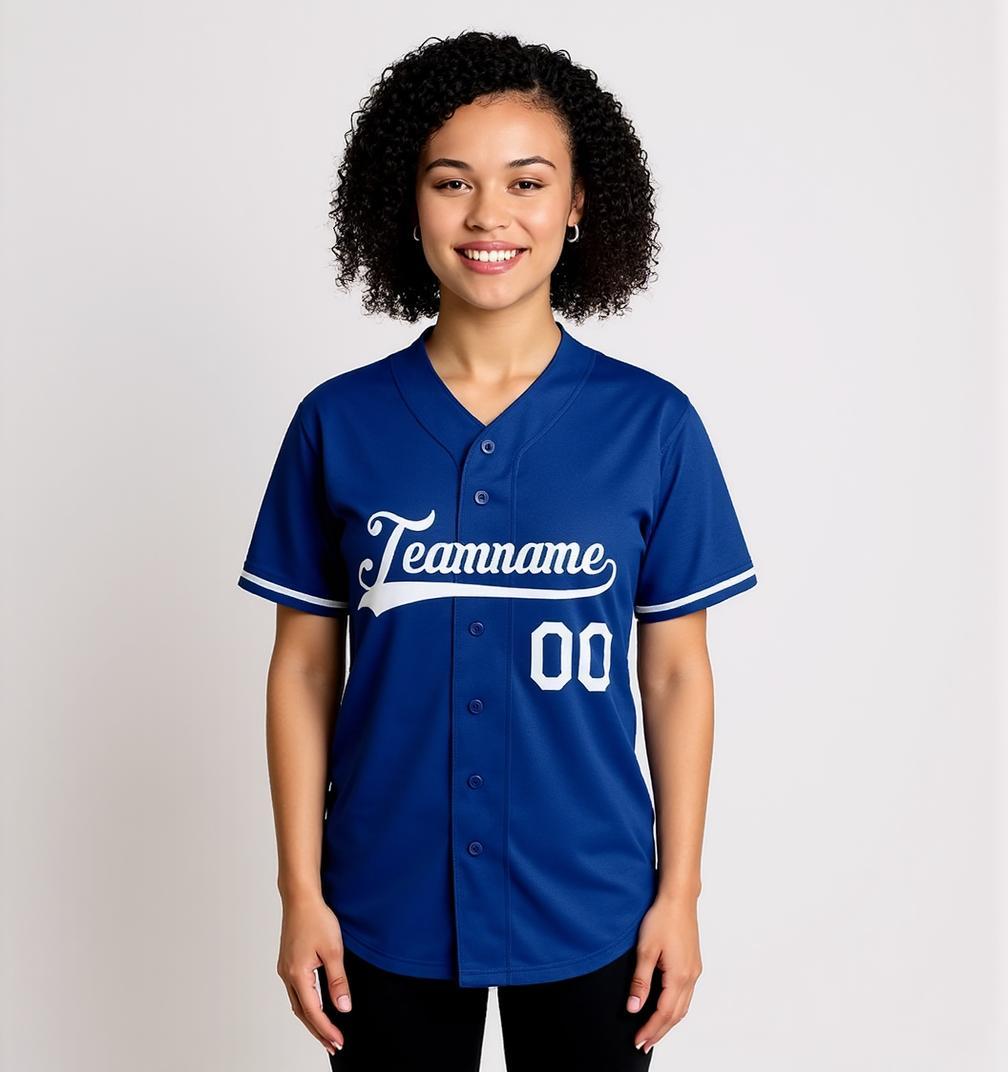 Custom Royal & Grey Baseball Jersey