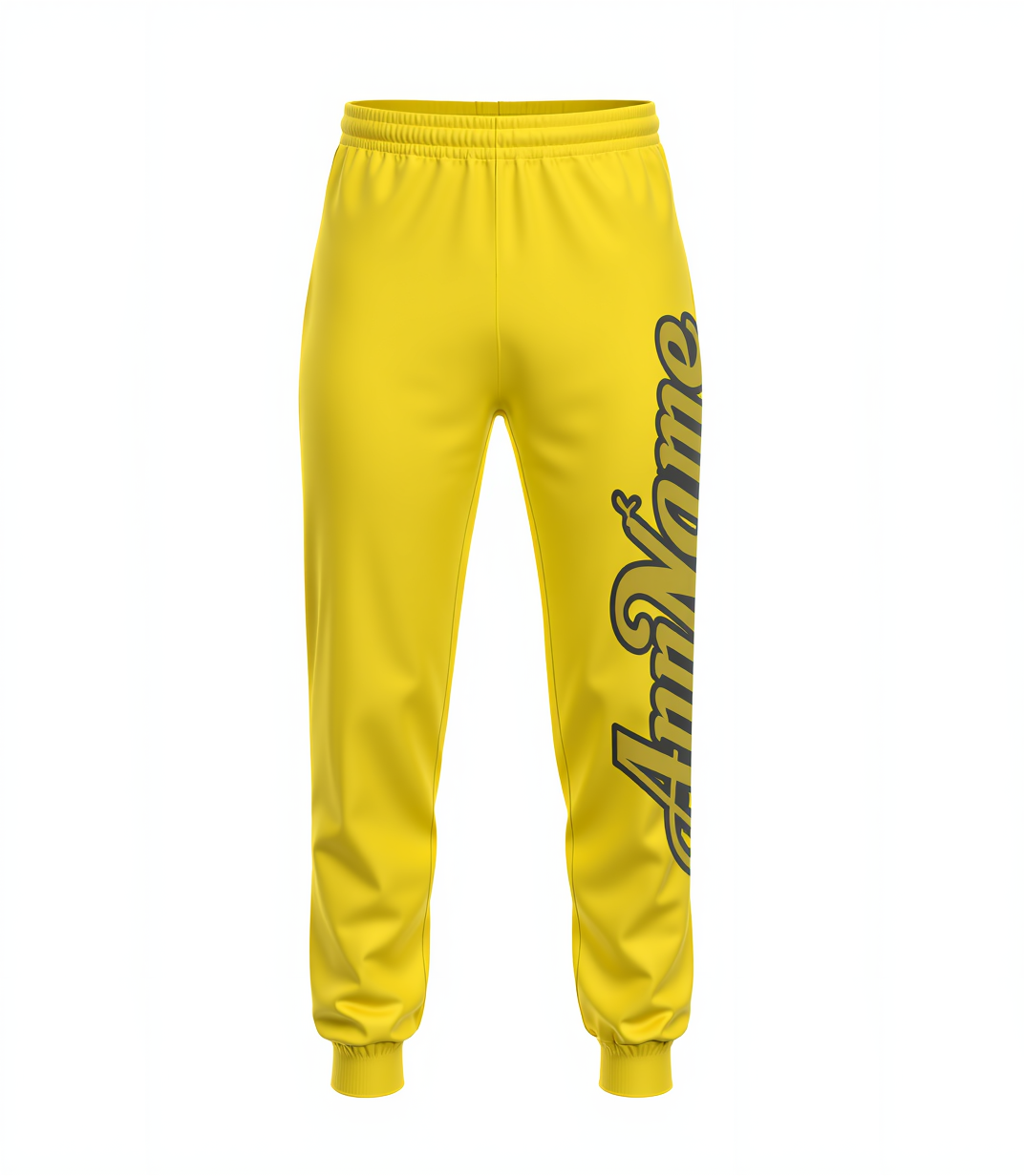Custom Yellow & Brown/Black Fleece Jogger Sweatpants