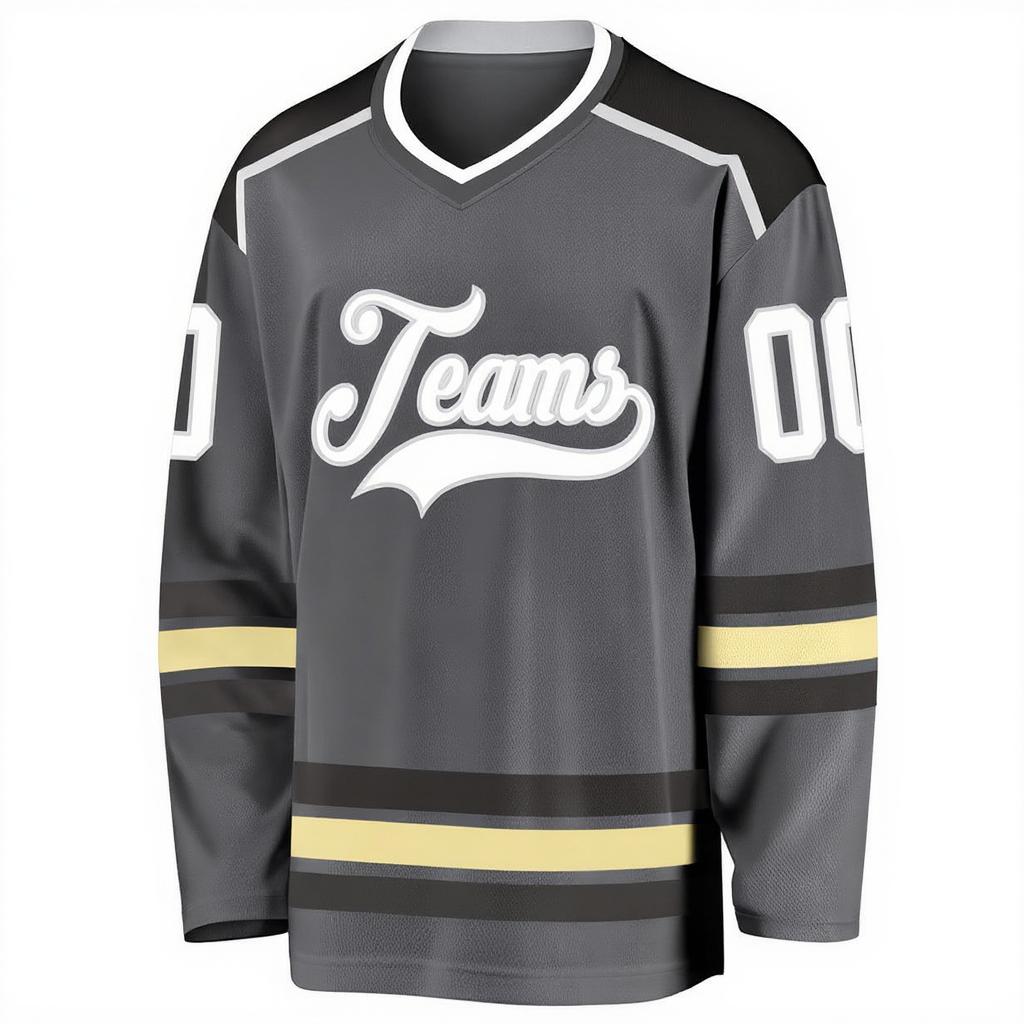 Custom Grey & White Hockey Jersey