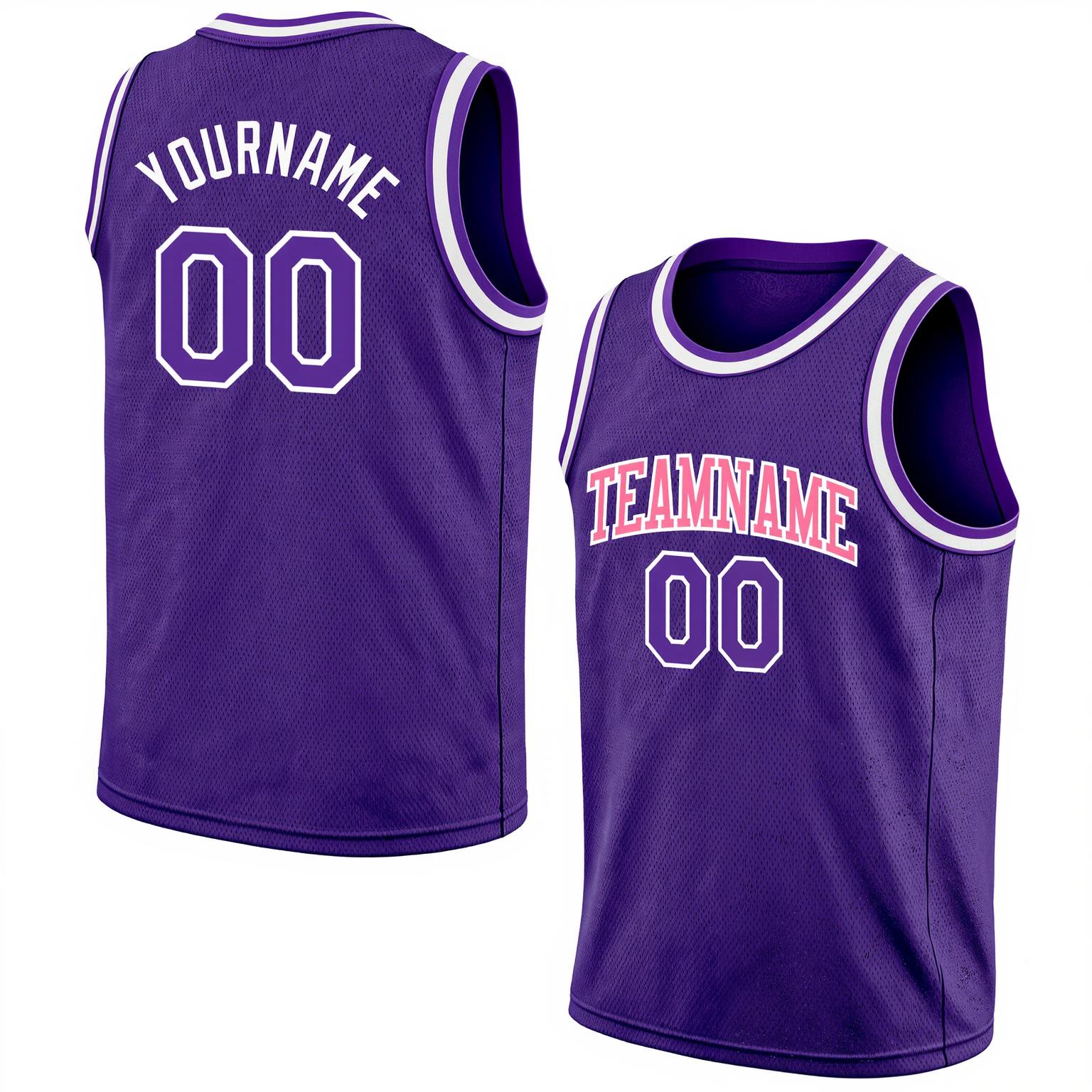 Custom Purple & Pink/White Basketball City Edition Jersey