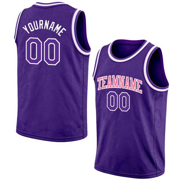 Custom Purple & Pink/White Basketball City Edition Jersey