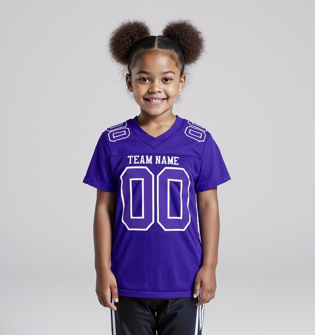 Custom Purple & White Football Jersey