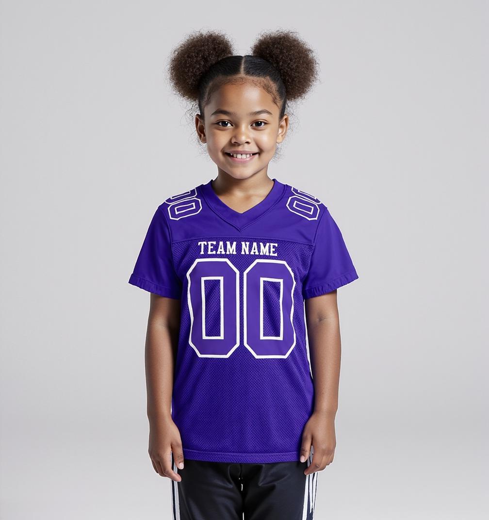 Custom Purple & White Football Jersey