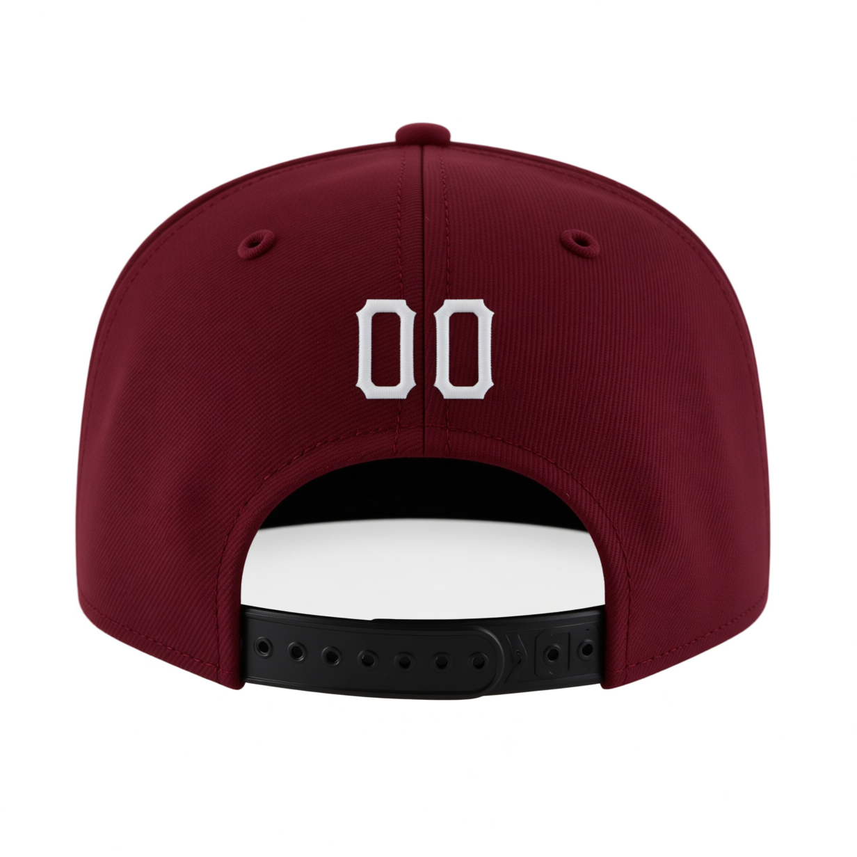 Custom Burgundy & Royal/White Stitched Adjustable Snapback Hat