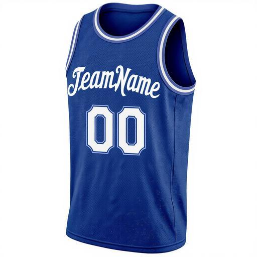 Custom Blue & White Basketball City Edition Jersey