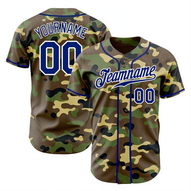 Custom Camo White & Black Salute To Service Baseball Jersey
