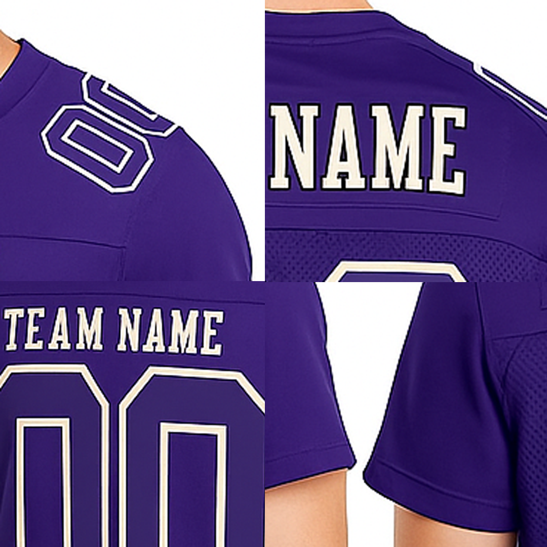 Custom Purple & White Football Jersey