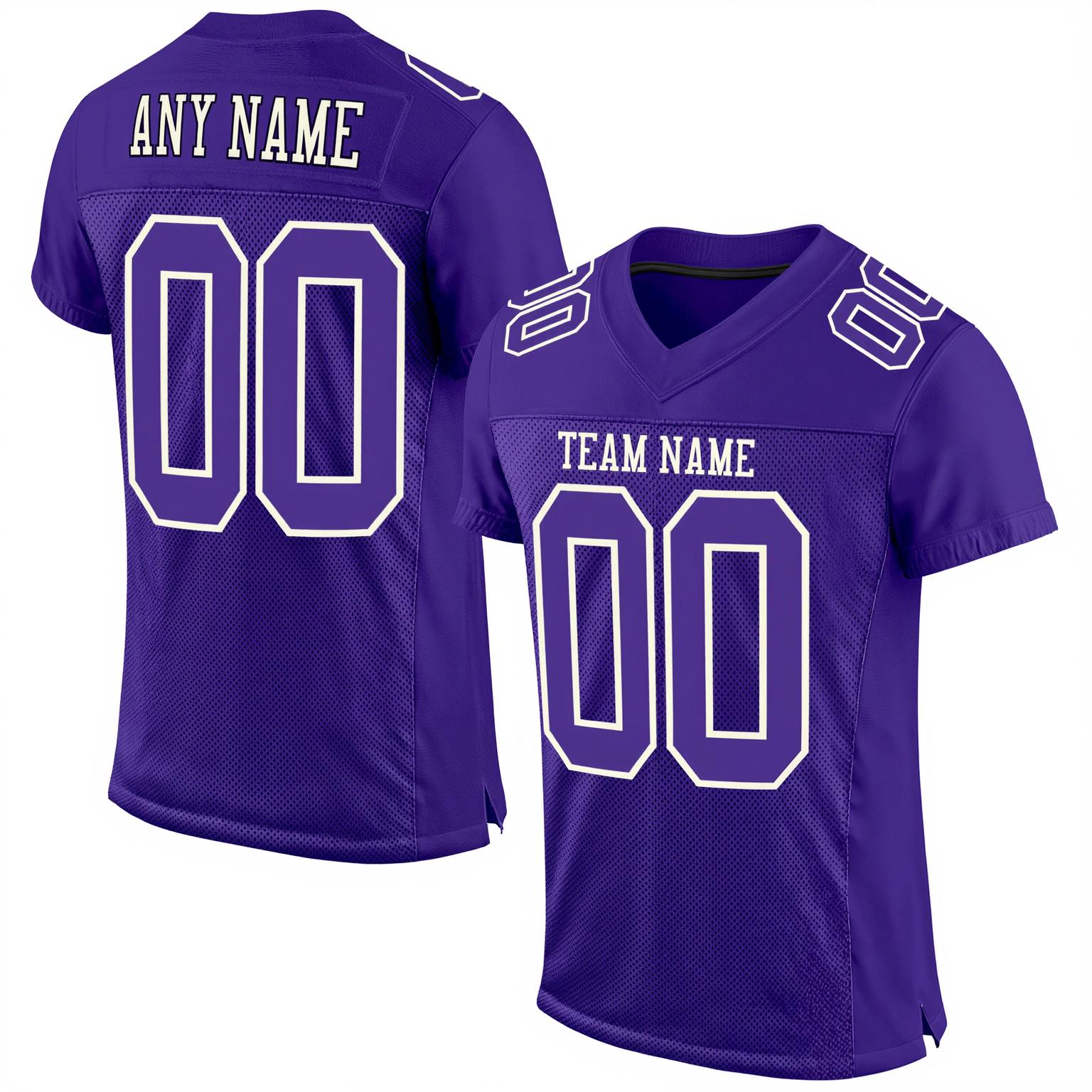 Custom Purple & White Football Jersey
