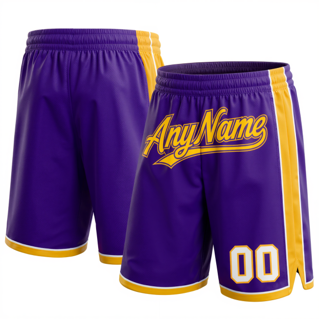 Custom Purple & Yellow/White Shorts