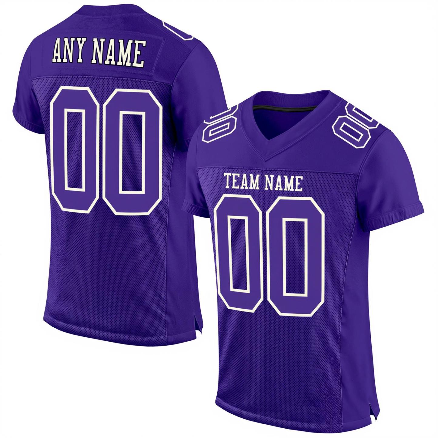 Custom Purple & White Football Jersey