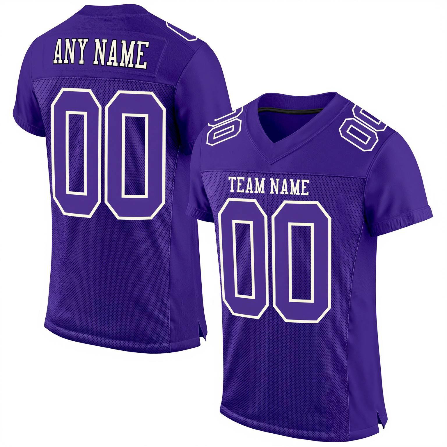 Custom Purple & White Football Jersey