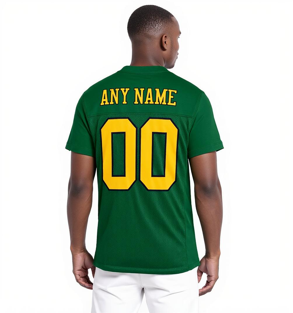 Custom Kelly Green & Yellow/Black Football Jersey