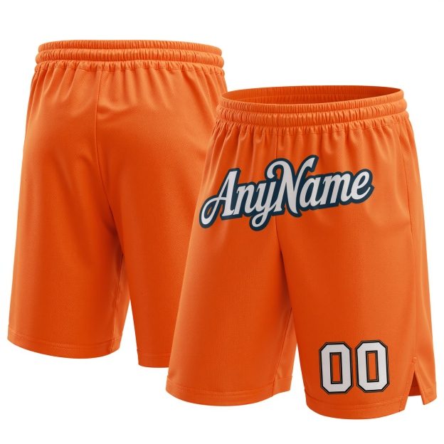 Custom Orange & White/Navy Shorts