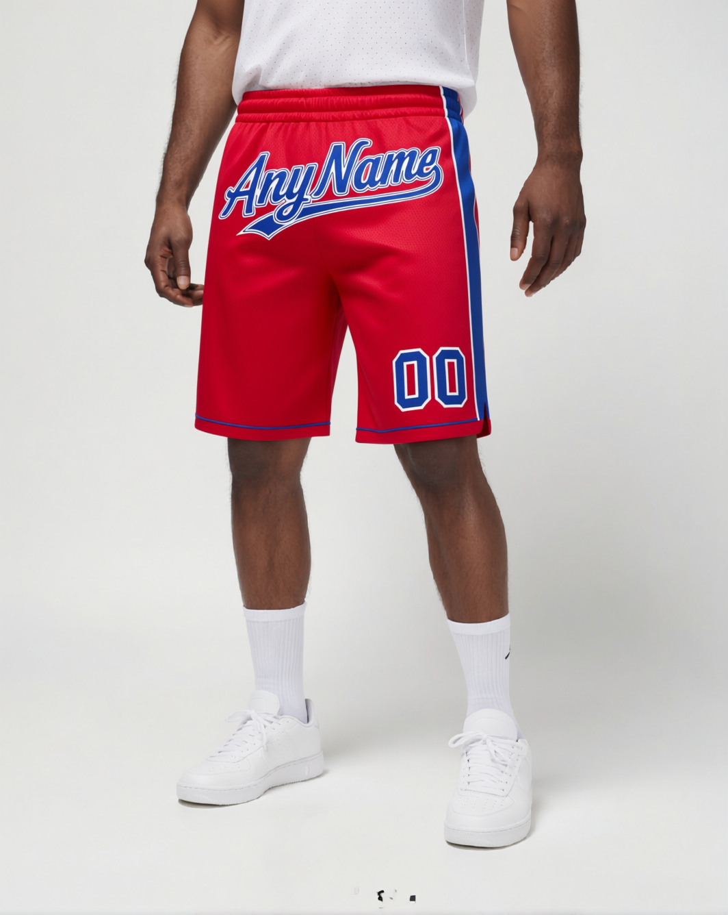 Custom Red & Royal/White Shorts