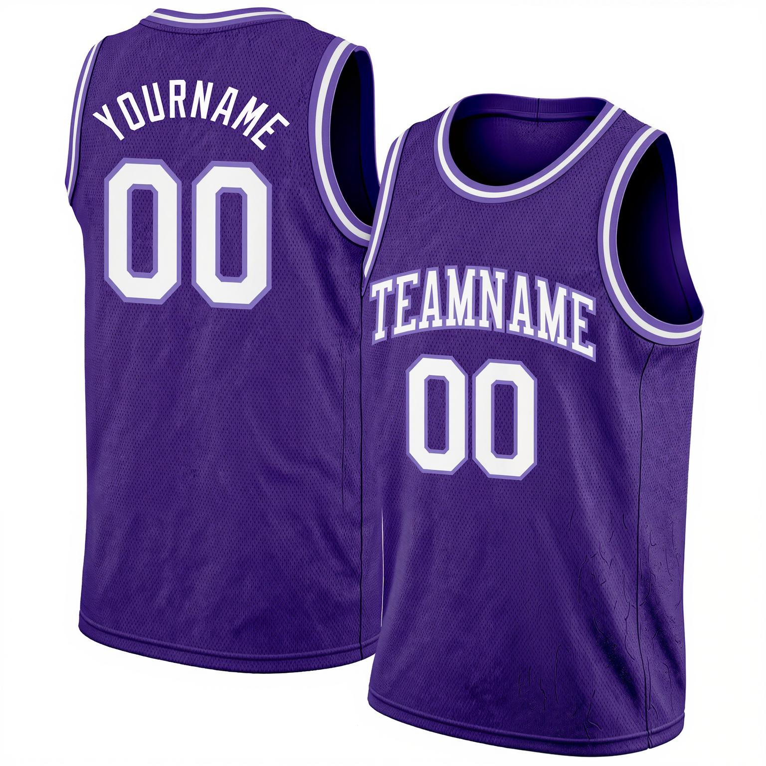 Custom Purple & White Basketball City Edition Jersey