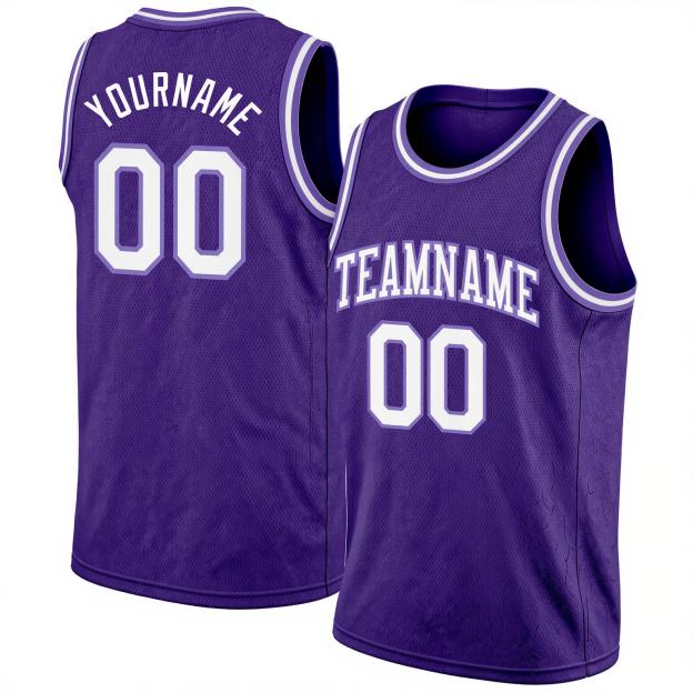 Custom Purple & White Basketball City Edition Jersey