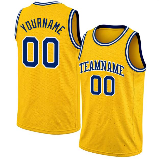 Custom Yellow & Royal/White Basketball City Edition Jersey