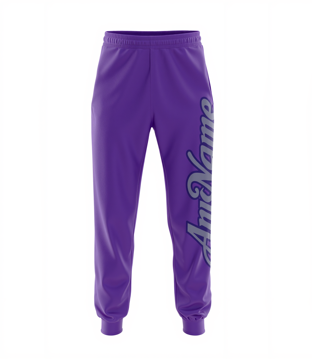 Custom Purple & Grey/Navy Fleece Jogger Sweatpants