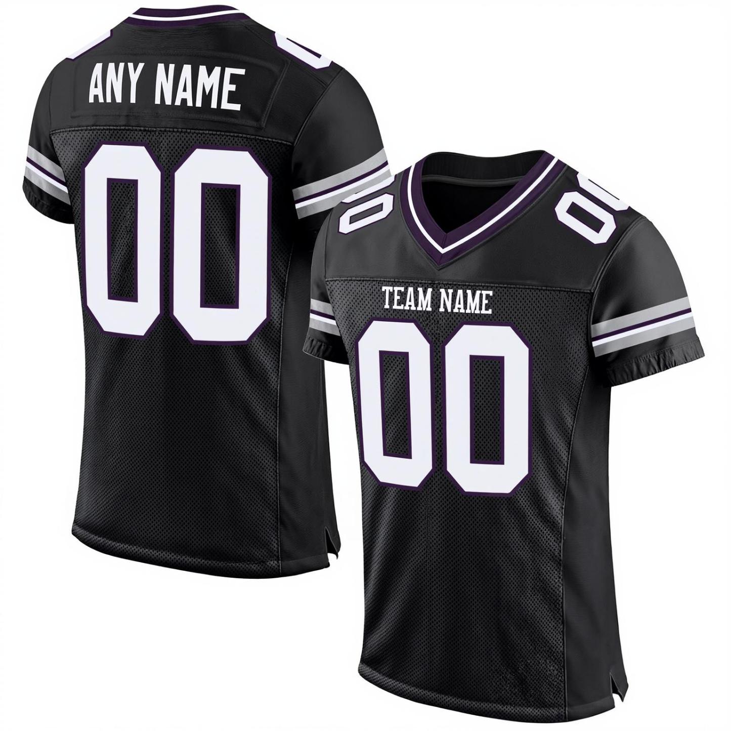 Custom Black & White Football Jersey