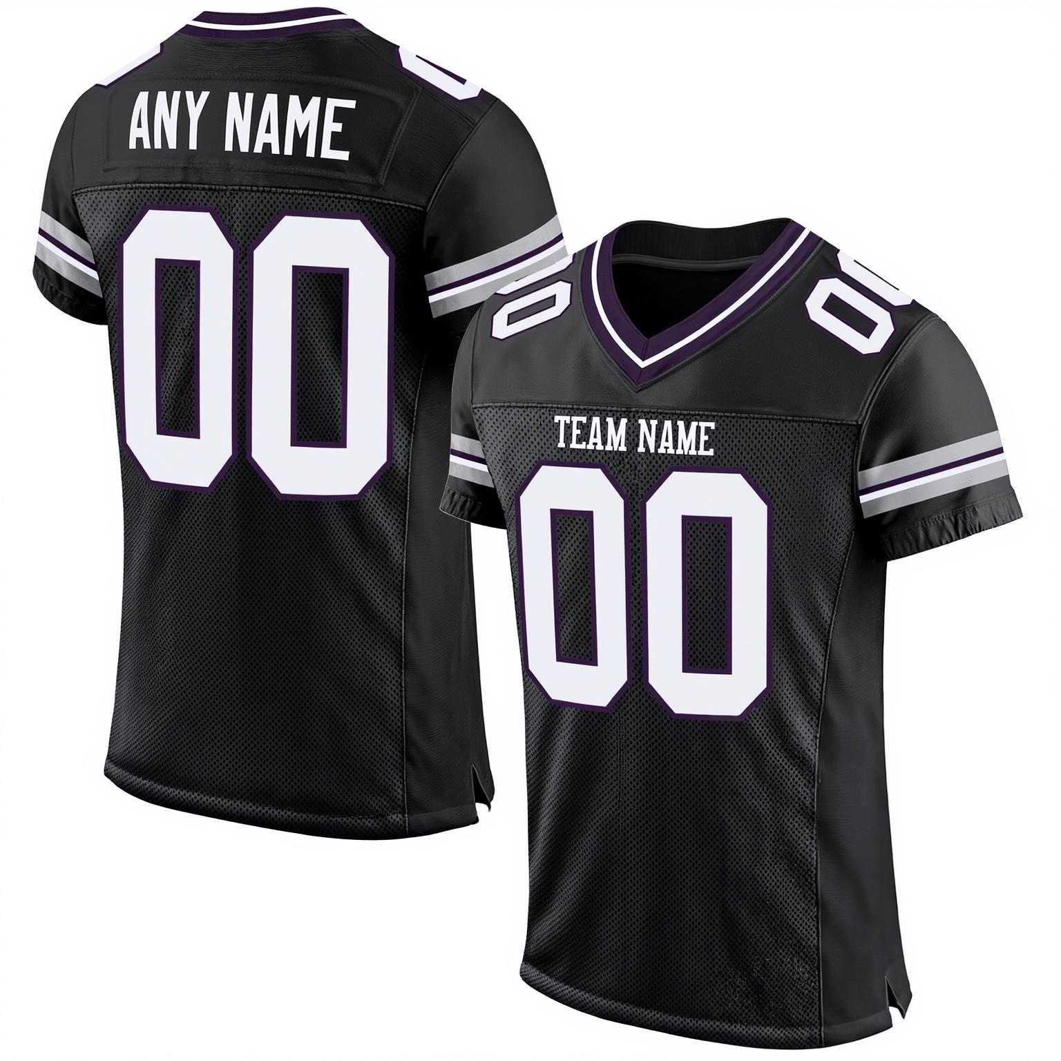 Custom Black & White Football Jersey