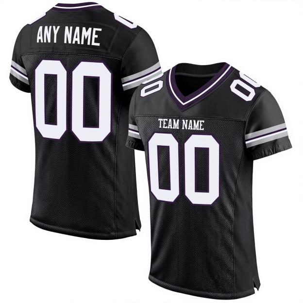 Custom Black & White Football Jersey