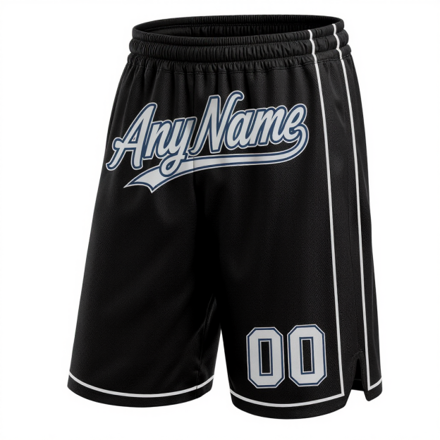 Custom Black & White/Teal Shorts