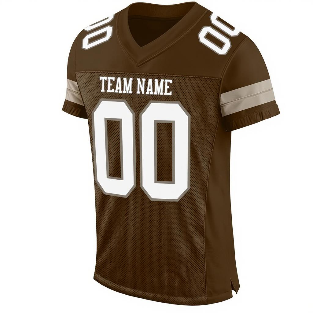 Custom Brown & White Football Jersey