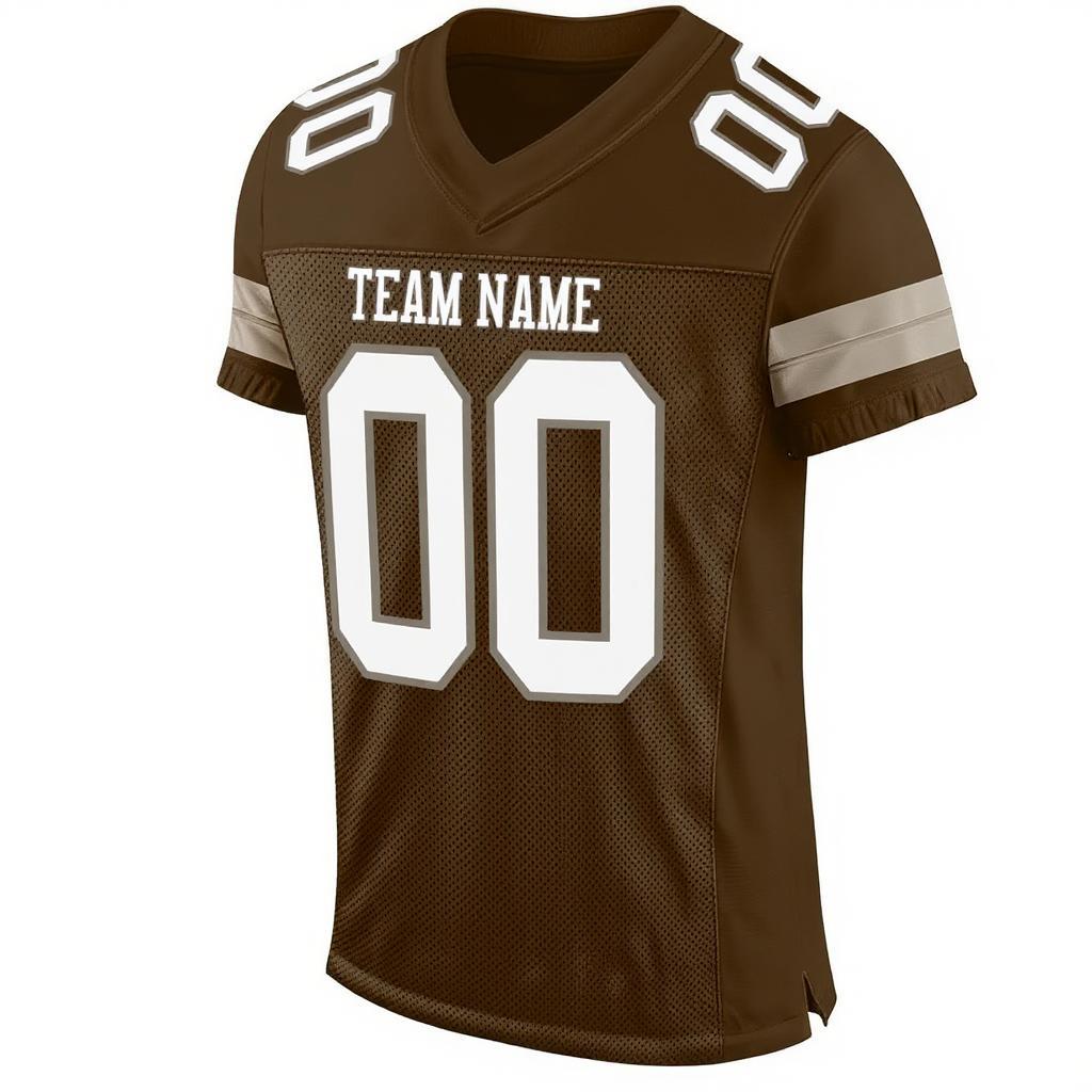 Custom Brown & White Football Jersey