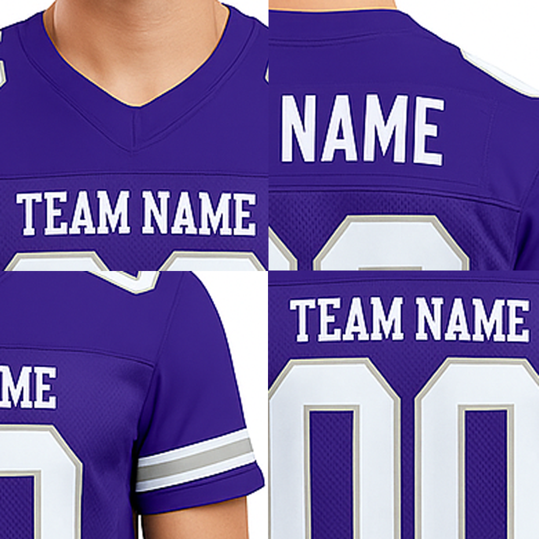 Custom Purple & White Football Jersey