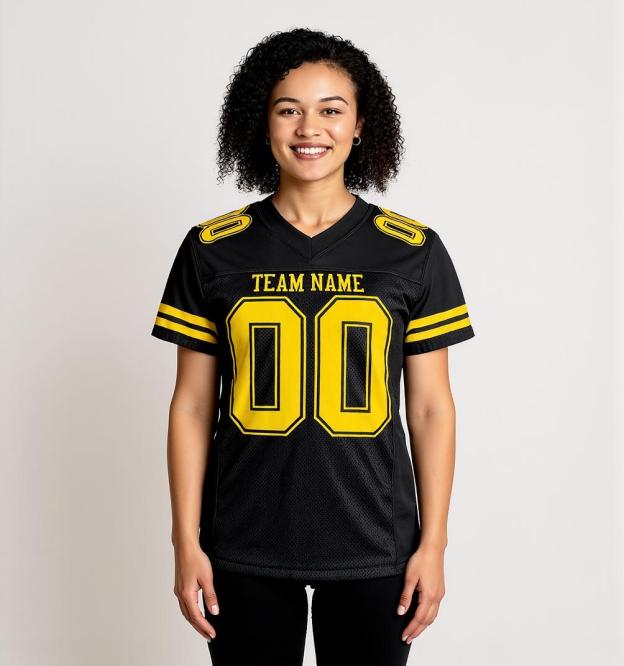 Custom Black & Gold Football Jersey