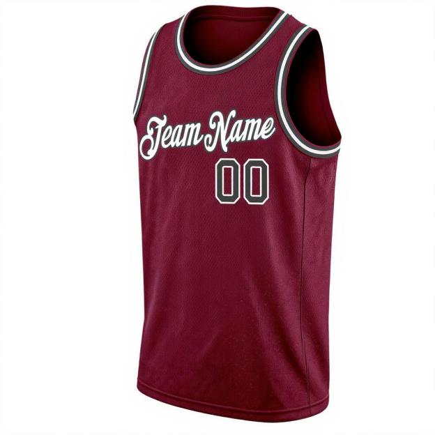 Custom Burgundy & White/Navy Basketball City Edition Jersey